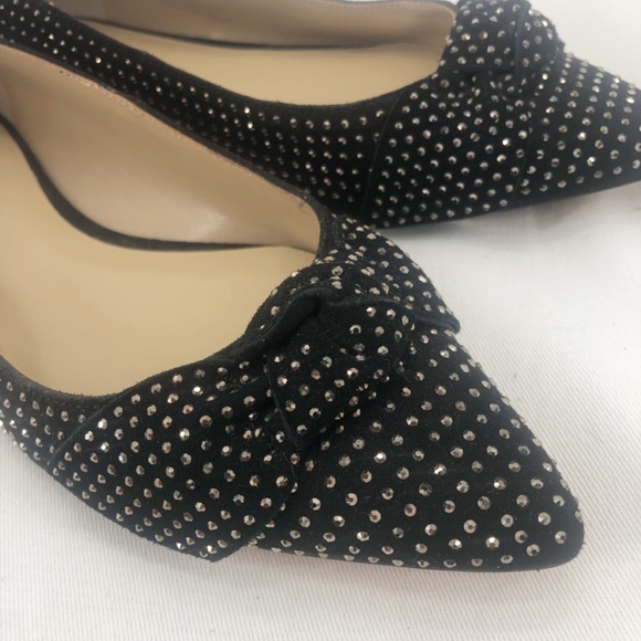 Ann Taylor Black Camryn Studded Bow Flat - Picture 6 of 7